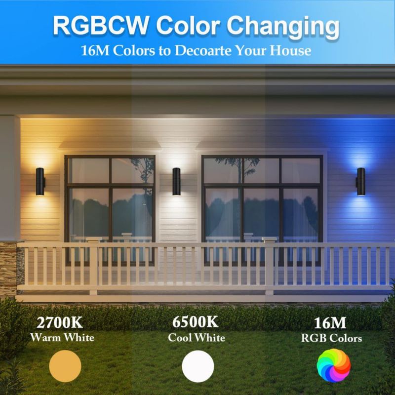 Applique de pared wowlite RGB Pack de 2 con cambio de color