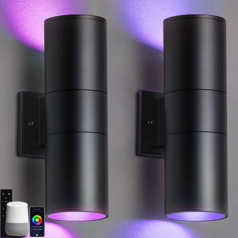 Applique de pared wowlite RGB Pack de 2 con cambio de color
