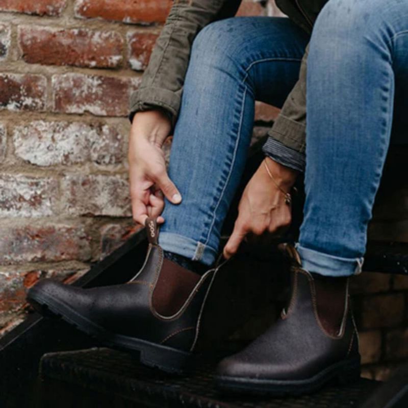Bota Blundstone 500 Stout Brown 4.5 AU Cuero