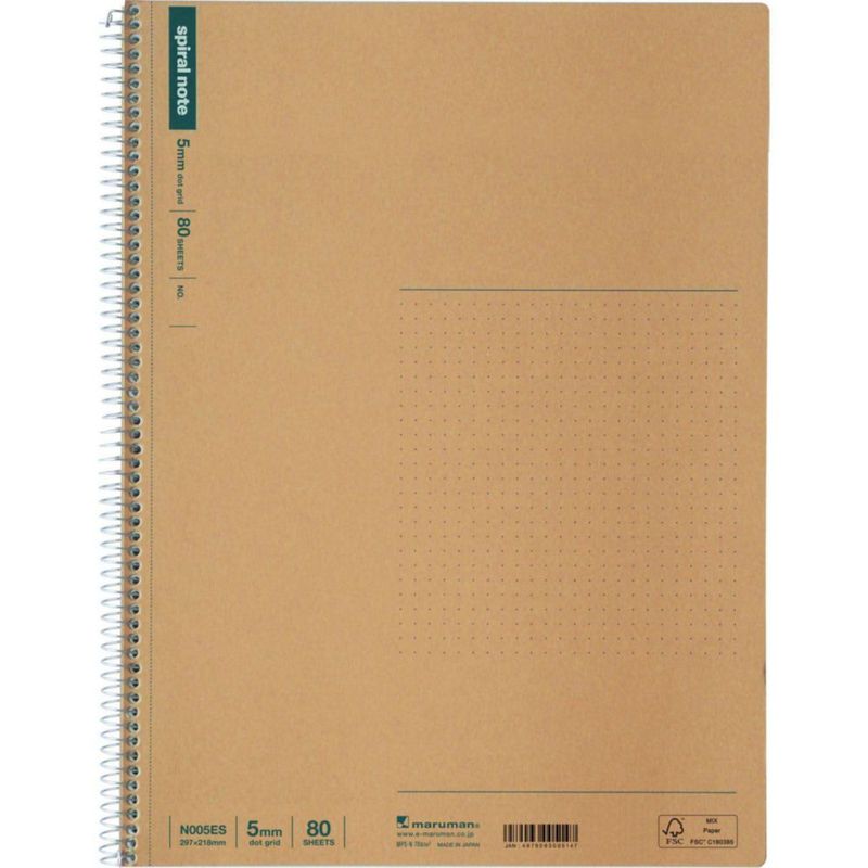 Cuaderno Maruman A4 160 págs 5 mm Cuadrícula de puntos