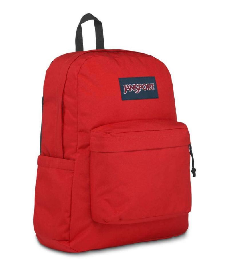 Mochila JanSport SuperBreak duradera y ligera con cinta roja