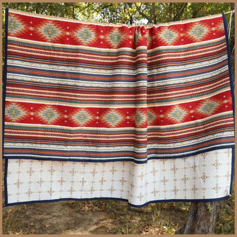 Juego de cama Paseo Road Queen estilo Azteca – 3 piezas