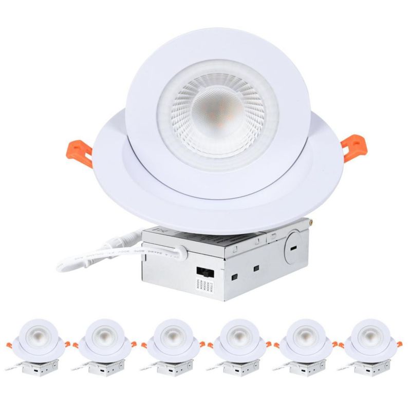 Lámpara empotrada ZYC 15 cm 12 W 5 CCT paquete de 6 unidades regulable
