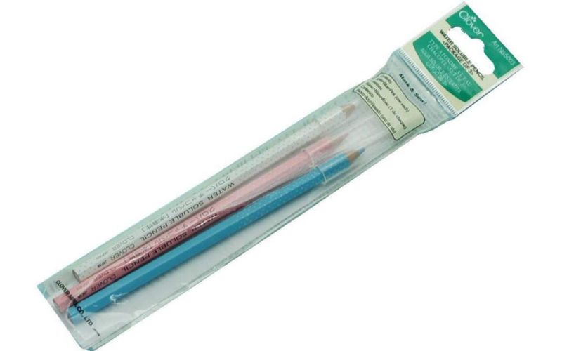 Lápiz soluble en agua Clover (blanco rosa y azul)