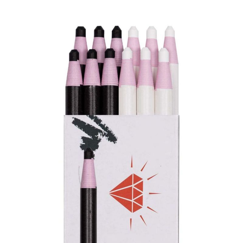 Marcador para porcelana HOMSSEM paquete de 12 multi‑superficie negro/blanco