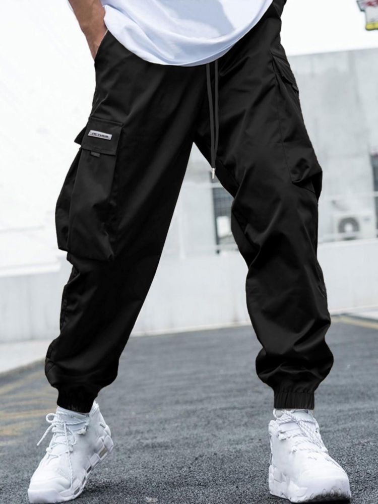 Joggers Cargo JEMLDL Negro XXL 95% Poliéster