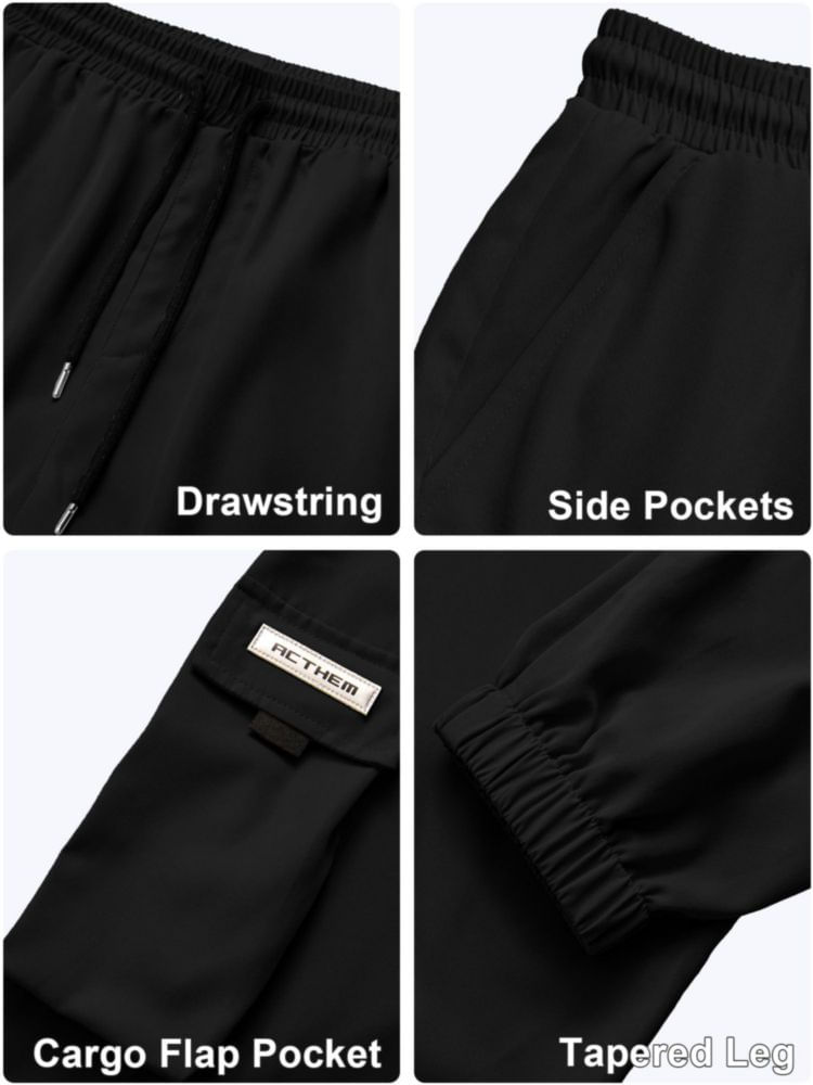 Joggers Cargo JEMLDL Negro XXL 95% Poliéster