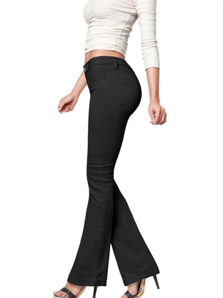 Pantalones Hybrid & Company 24 Negro Slim Bootcut