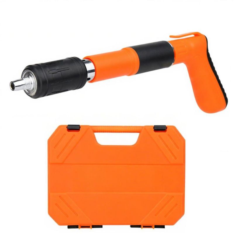 Pistola de clavos SONEE de 5 velocidades ajustable para concreto/madera (Naranja)