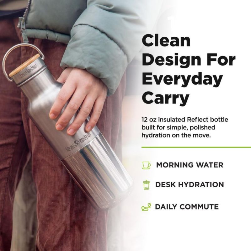 Botella Klean Kanteen 355 ml Reflect Aislada de Bambú