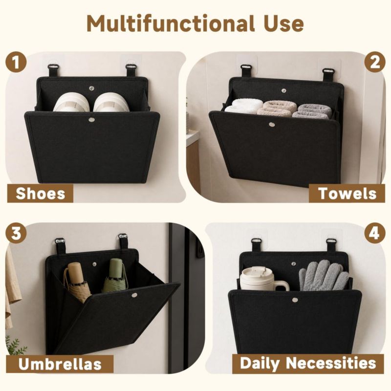 Estante para zapatos PUGPIU plegable de pared - juego de 6