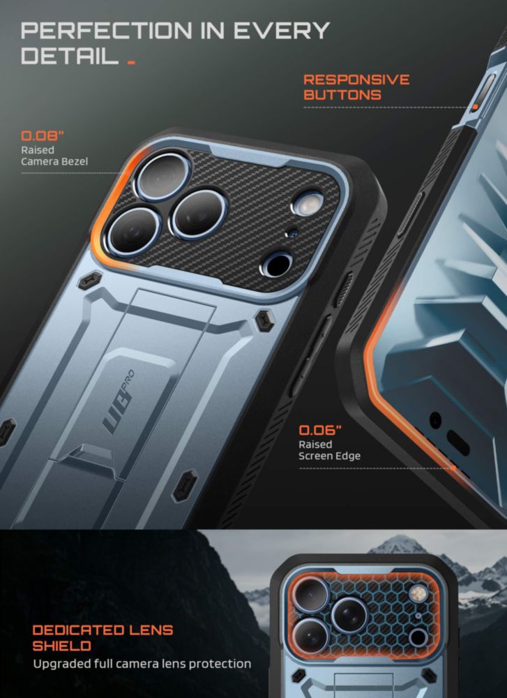 Funda SUPCASE iPhone 18/17 Pro Azul Glaciar