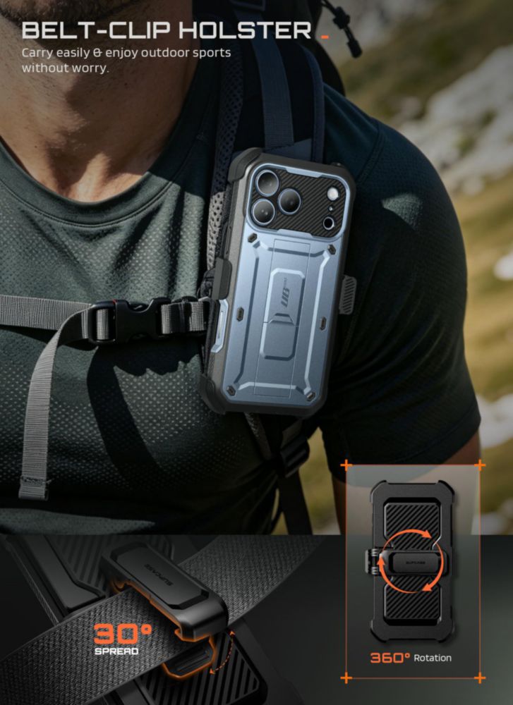 Funda SUPCASE iPhone 18/17 Pro Azul Glaciar
