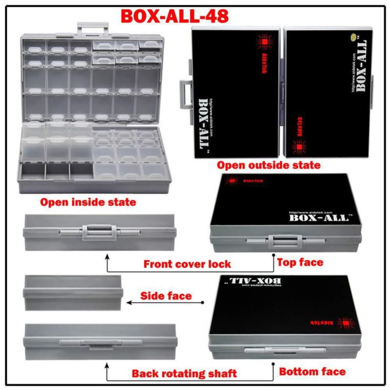 Caja de almacenamiento AideTek 23 cm x 15 cm organizador SMD SMT
