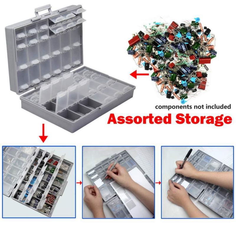Caja de almacenamiento AideTek 23 cm x 15 cm organizador SMD SMT
