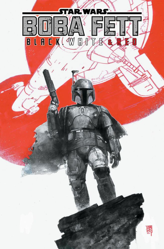 Cómic Marvel Star Wars Boba Fett – Edición Tesorería Negro Blanco y Rojo