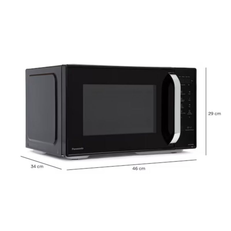 Microondas Panasonic NN-ST34QBRPH 0.9p3 900W con Protector Voltaje, Tabla picar, Cuchillo y Guante. Set de 5 pz