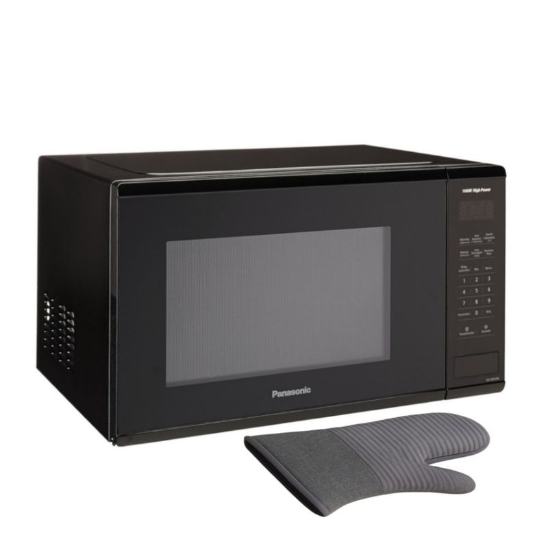COMBO Microondas Panasonic NN-SB636BRUH de 36 Litros (1.3ft³ / 1100W) Color Negro + Guante de Cocina.
