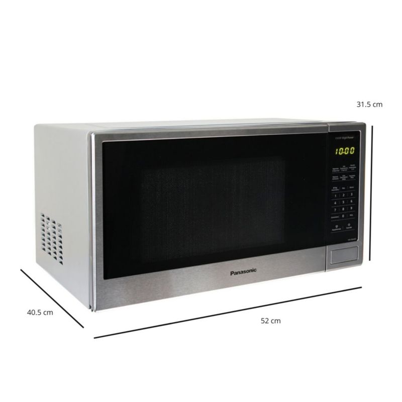 COMBO Microondas Panasonic NN-SB656BRUH  de 36 Litros (1.3ft³ / 1100W)  Color: Gris + Guante Cocina.
