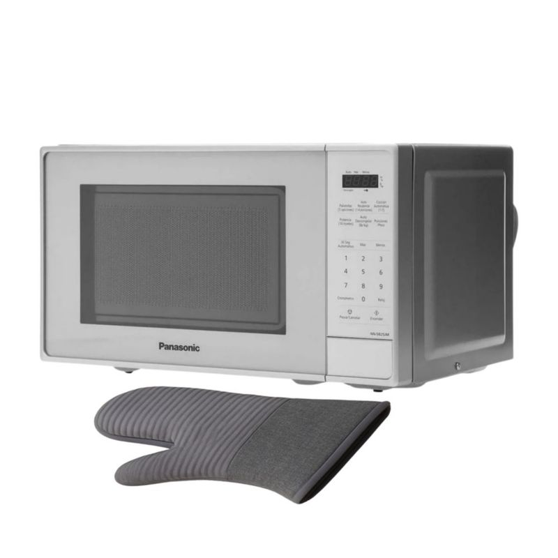 COMBO Microondas Panasonic NN-SB25JMRUH de 20 Litros (0.7ft³ / 700W) Color Blanco + Guante de Cocina.