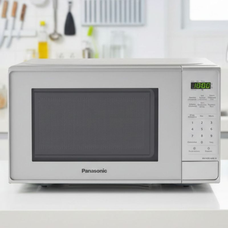 COMBO Microondas Panasonic NN-SB25JMRUH de 20 Litros (0.7ft³ / 700W) Color Blanco + Guante de Cocina.
