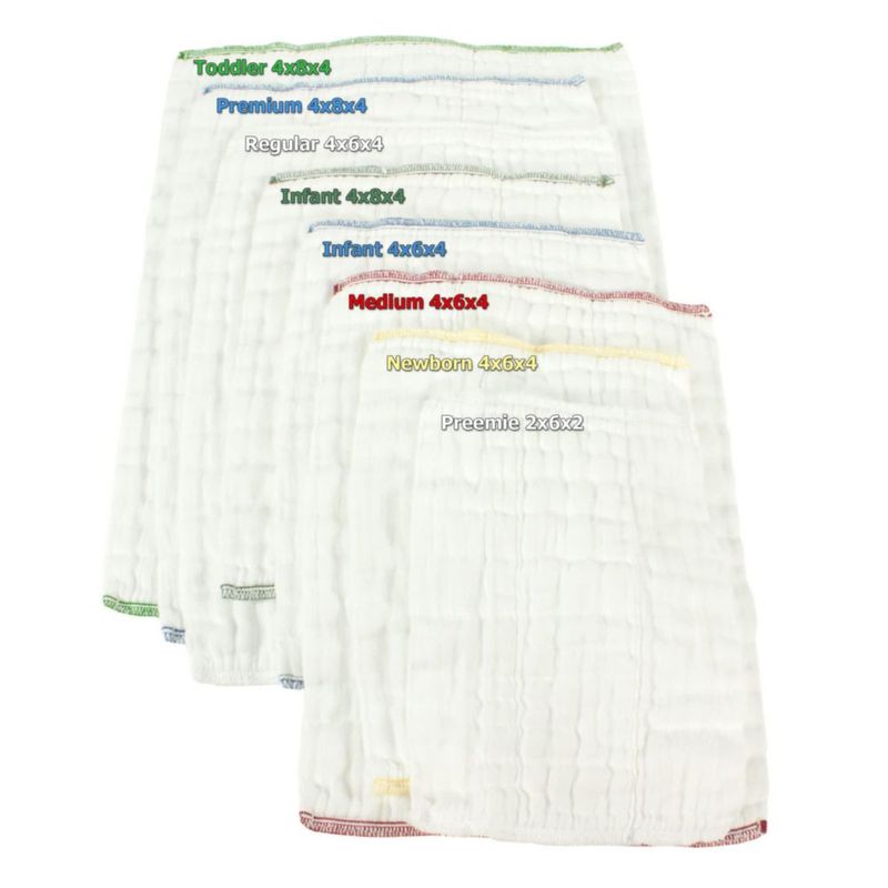 Pañales de Tela OsoCozy 44x61 cm 30‑45 libras (12 unidades)