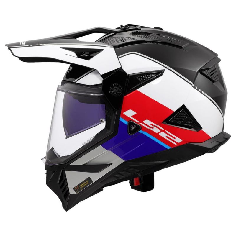 Casco LS2 Blaze II Adventure L con Visor Solar Rojo/Blanco/Azul