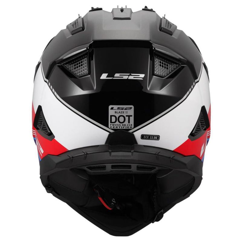 Casco LS2 Blaze II Adventure L con Visor Solar Rojo/Blanco/Azul