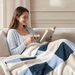 Manta Gracelife 150x127 cm Sherpa Fleece Gris‑Azul Suave
