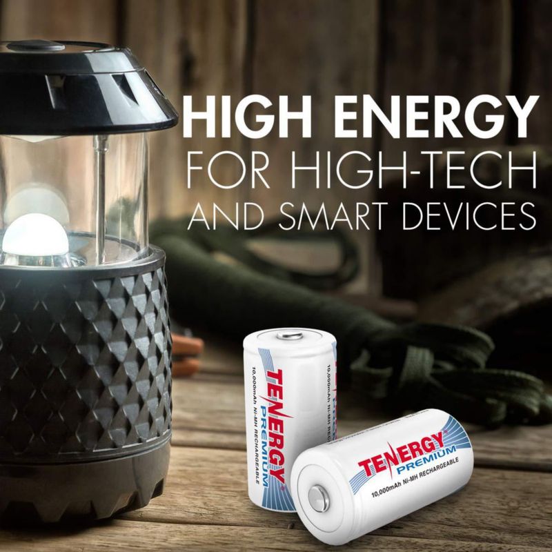 Batería recargable NiMH Tenergy D 10.000 mAh paquete de 12 unidades