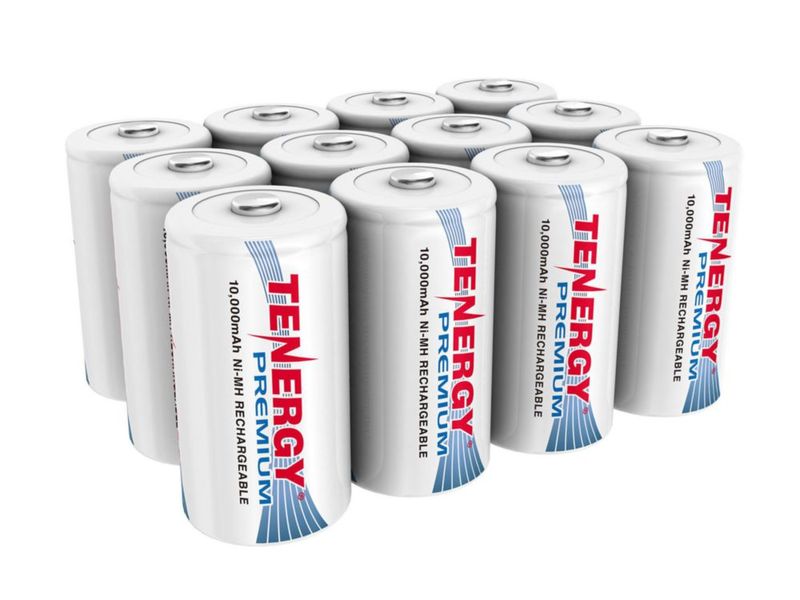 Batería recargable NiMH Tenergy D 10.000 mAh paquete de 12 unidades