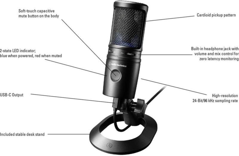 Micrófono Audio-Technica AT2020USB-X (paquete USB)
