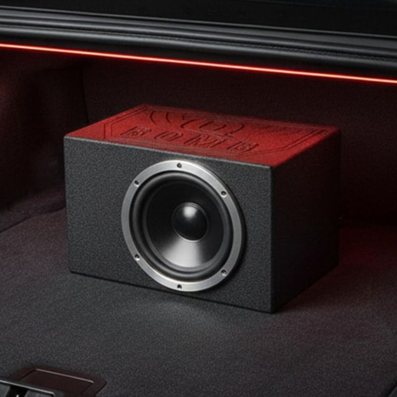 Caja de Subwoofer Q Power QBOMB8VL 8" Ventilada MDF 28 L