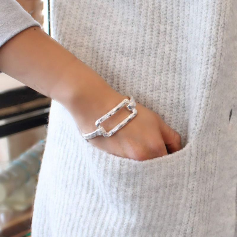 Pulsera POMINA 20 cm con gancho de tensión de resorte dorado