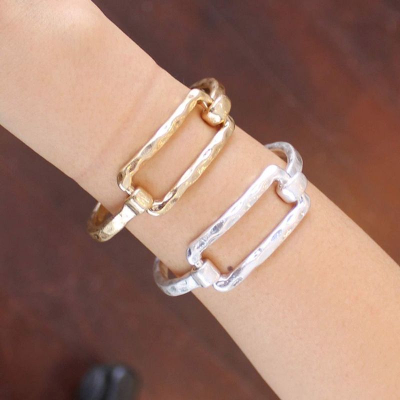 Pulsera POMINA 20 cm con gancho de tensión de resorte dorado