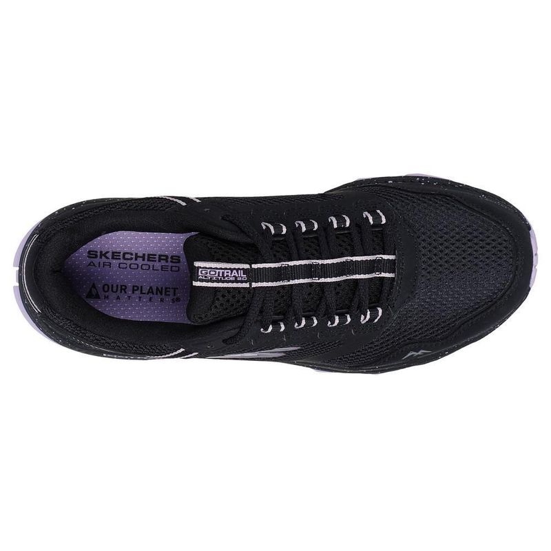 Tenis skechers womens go negro lavanda para mujer 129525xbklv
