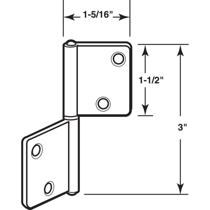 Bisagras para puertas plegables PRIME-LINE N 7025 chapadas en latón (par)