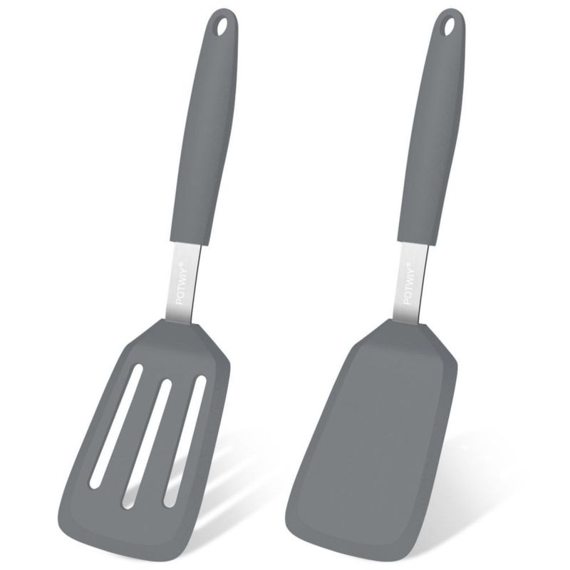Espátula de Cocina POTWIY 2 Unidades Resistente al Calor 315 °C Gris