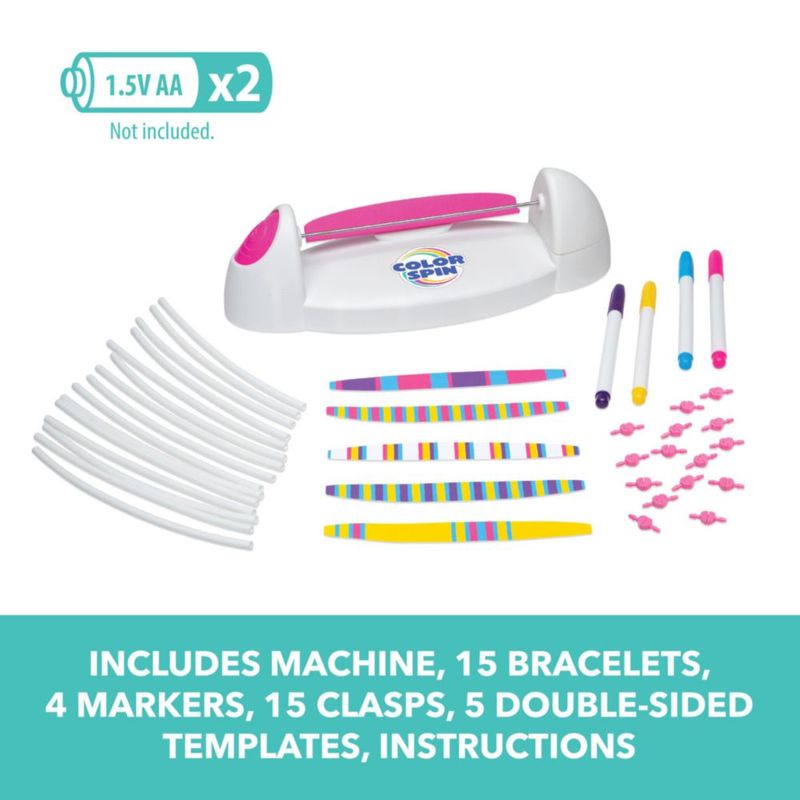 Kit de Pulseras Eléctricas Loopdedoo Colorspin – 15 Diseños y Marcadores Incluidos
