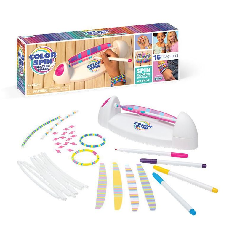 Kit de Pulseras Eléctricas Loopdedoo Colorspin – 15 Diseños y Marcadores Incluidos