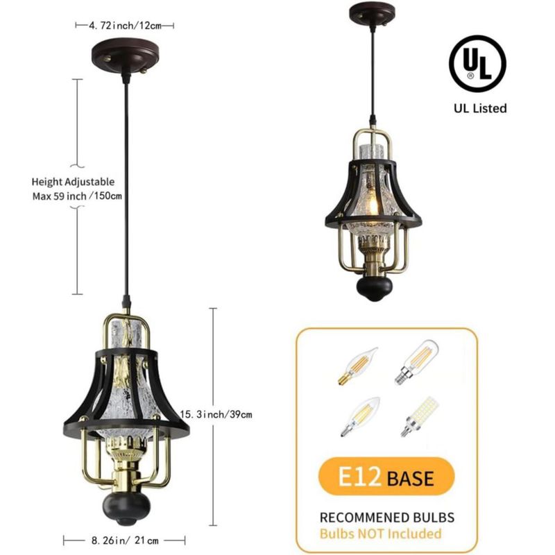 Candelabro Lanpesting 150 cm Negro y Latón