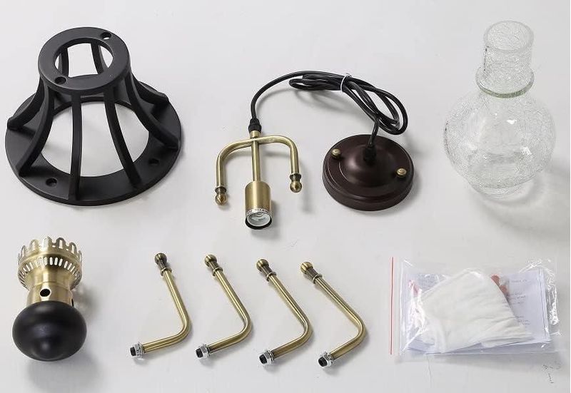 Candelabro Lanpesting 150 cm Negro y Latón