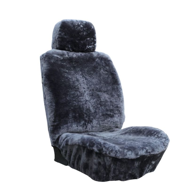 Funda para Asiento de Auto SHEEPSKIN ELITE 142x58 cm Gris/Azul