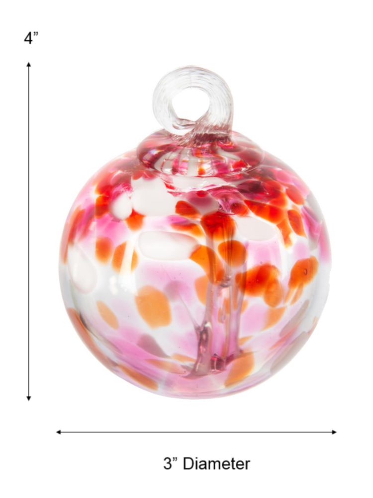 Bola de Observación Dale Tiffany 8 cm Rosa Suave Árbol de la Vida