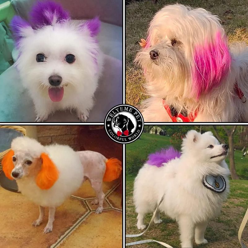 Tinte para Pelo de Perro WELYEME Púrpura 150 ml Permanente y Seguro