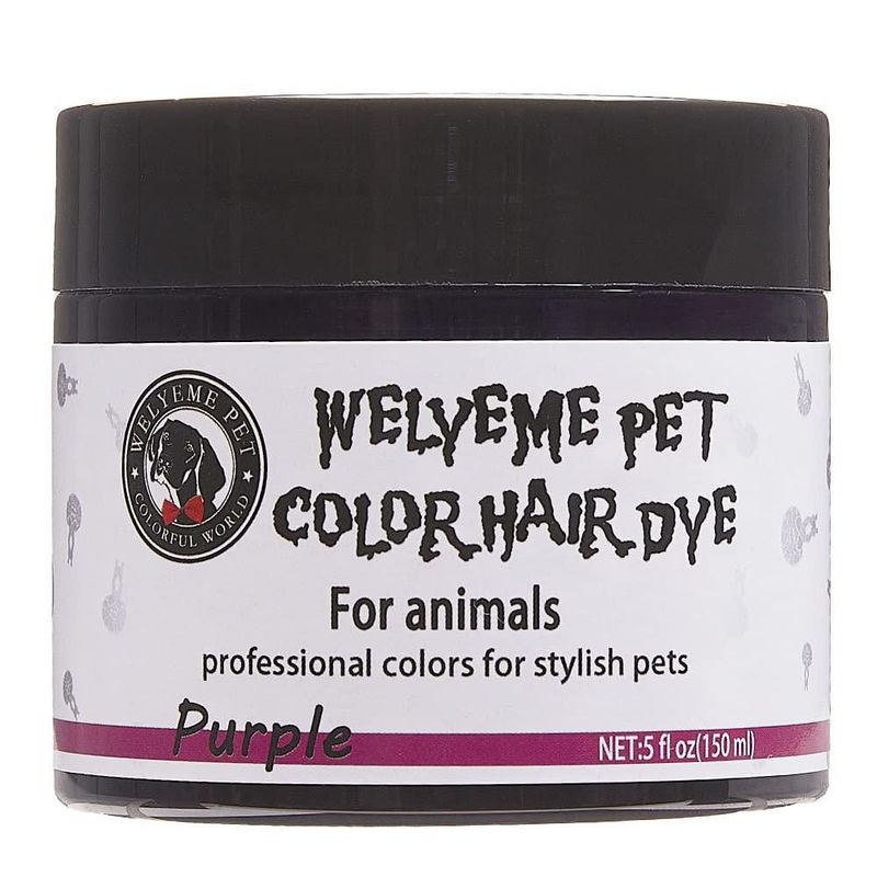 Tinte para Pelo de Perro WELYEME Púrpura 150 ml Permanente y Seguro