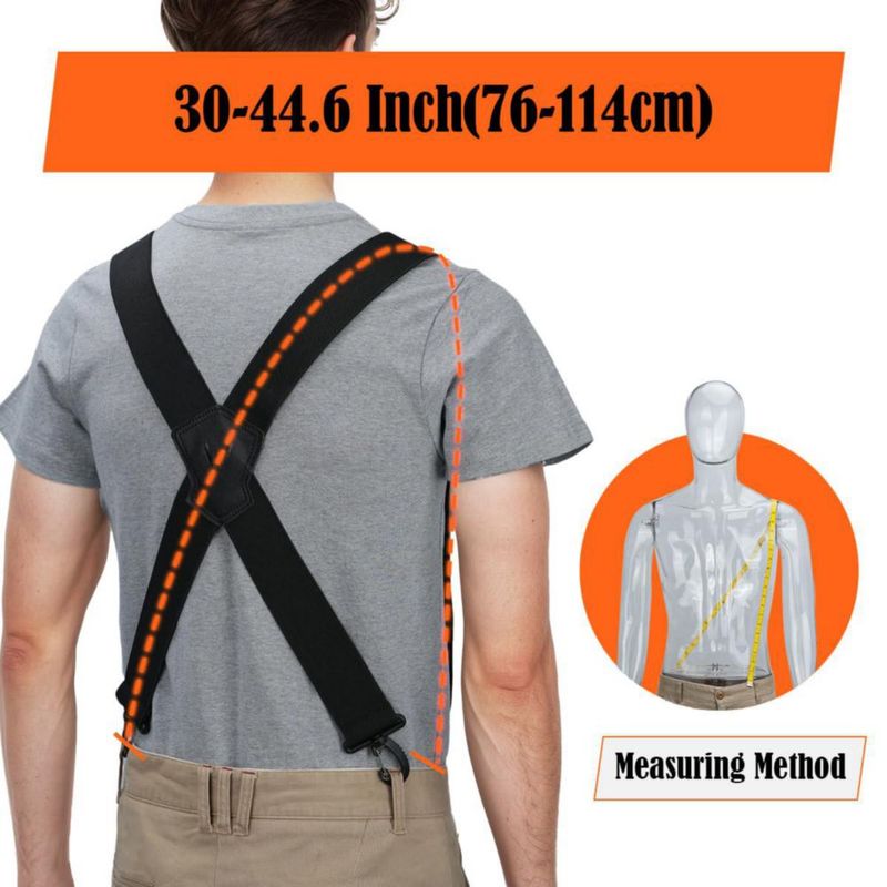 Tirantes elásticos de 5 cm de ancho para hombre WELKINLAND