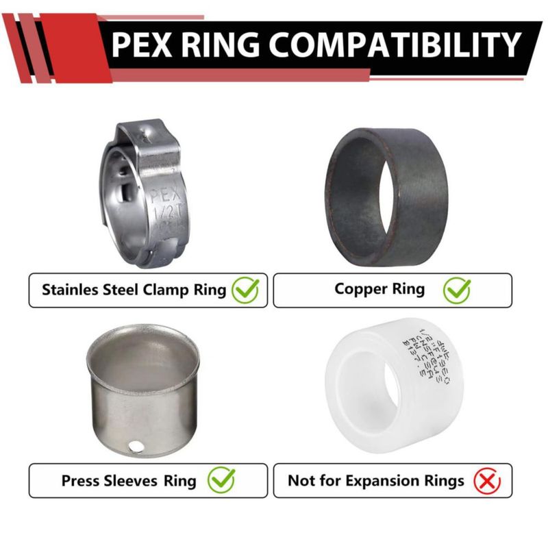 Válvula PEX EFIELD 1/2" de latón paquete de 4 rojo/azul