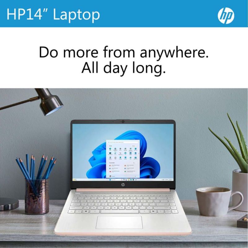 Portátil HP Stream de 14" 4 GB RAM 128 GB SSD WiFi 6 Rosa Dorado