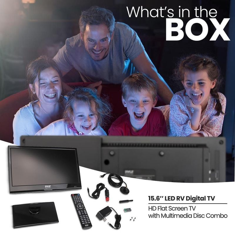 Televisor Pyle LED de 156" 1080p con DVD Combo Negro